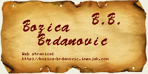 Božica Brdanović vizit kartica